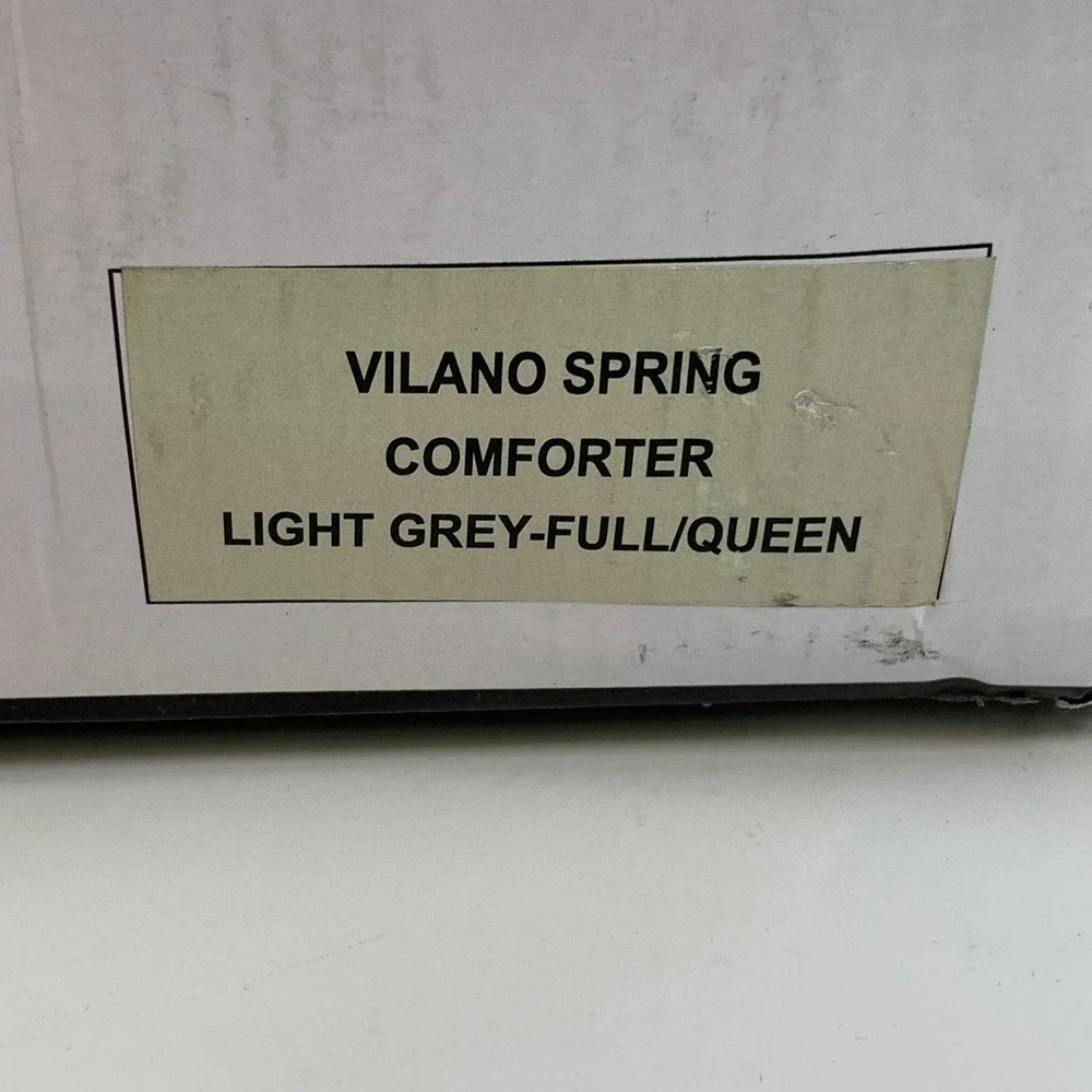 Southshore Fine Linens Vilano Spring Comforter‎ Grey Full Queen Down Alternative